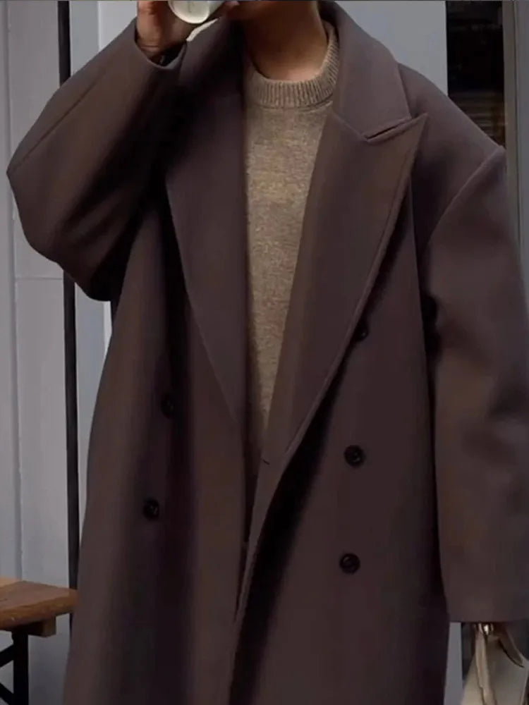 Women's Oversized Double-Breasted Coat