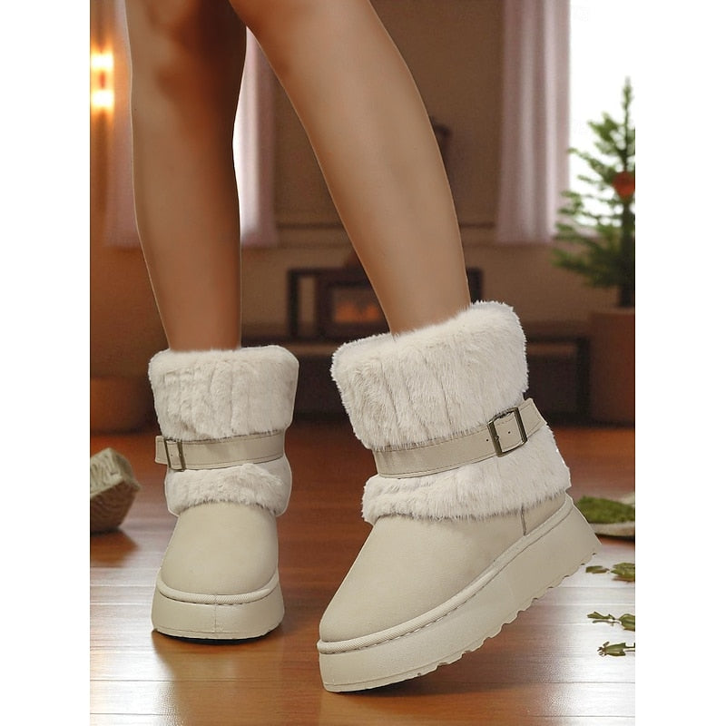Women's Fur-Trimmed Ankle Boots