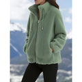 Women's Soft Full-Zip Stand Collar Coat