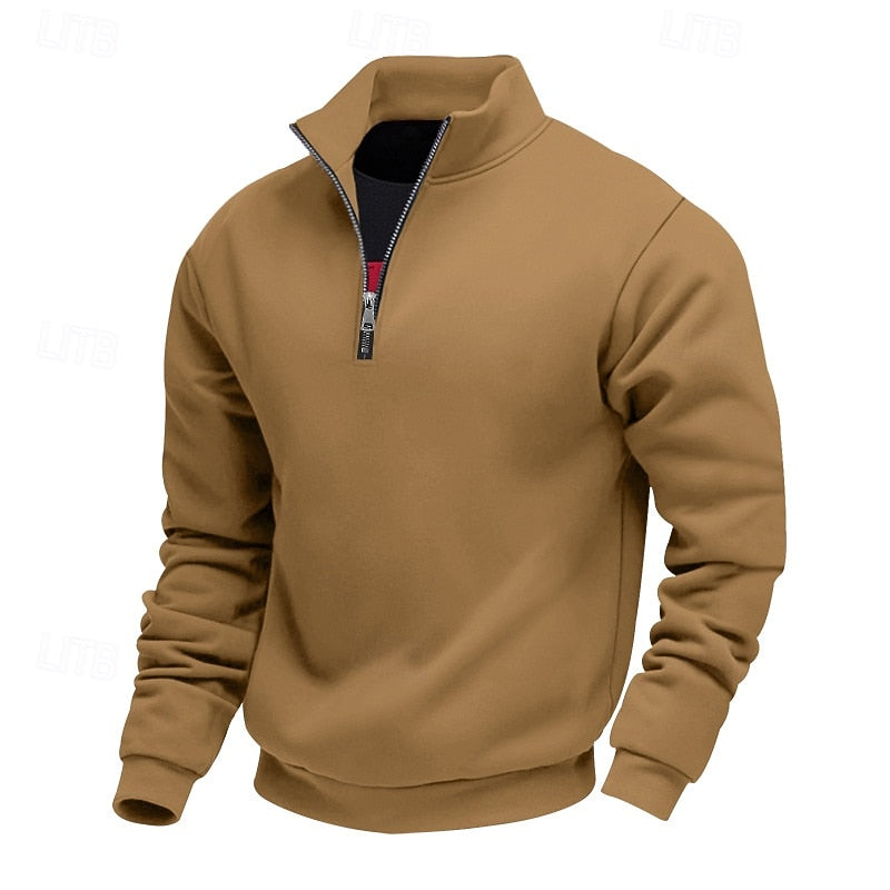Women's Classic Quarter-Zip Relaxed Pullover Sweatshirt