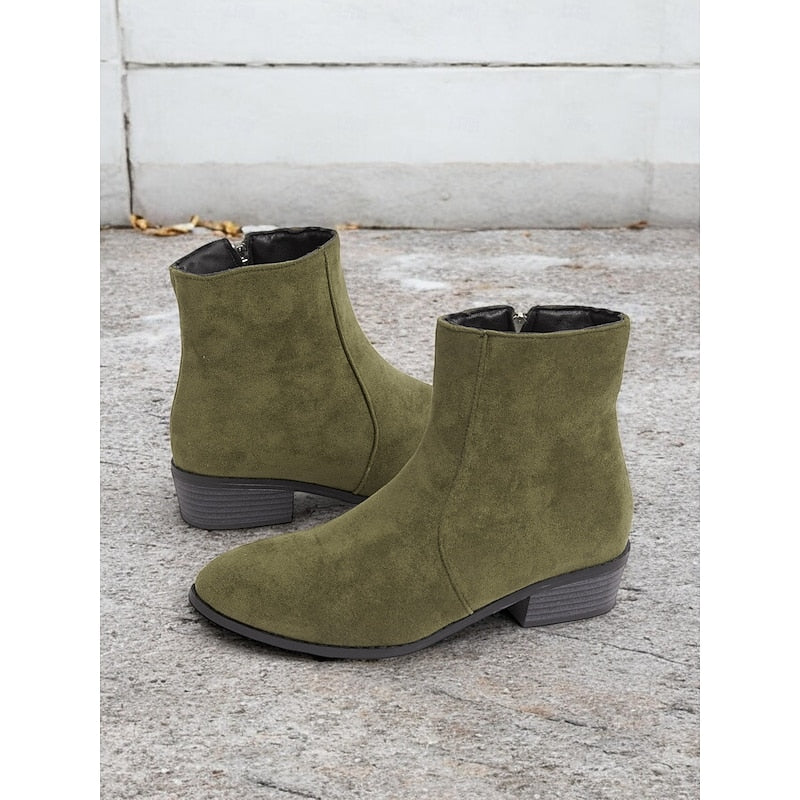 Women's Tailored Low Block Heel Ankle Boots