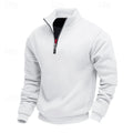 Women's Classic Quarter-Zip Relaxed Pullover Sweatshirt - White