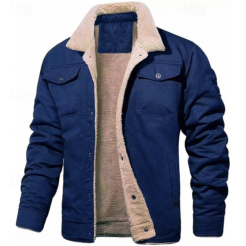 Women's Plush-Lined Button-Front Trucker Jacket