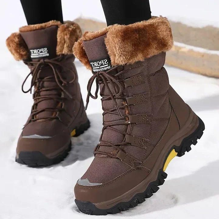 Women's Faux Fur Lined Lace-Up Winter Boots