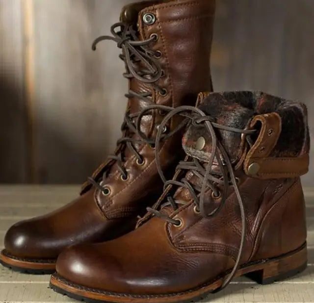 Women's Lace-Up Mid-Calf Boots