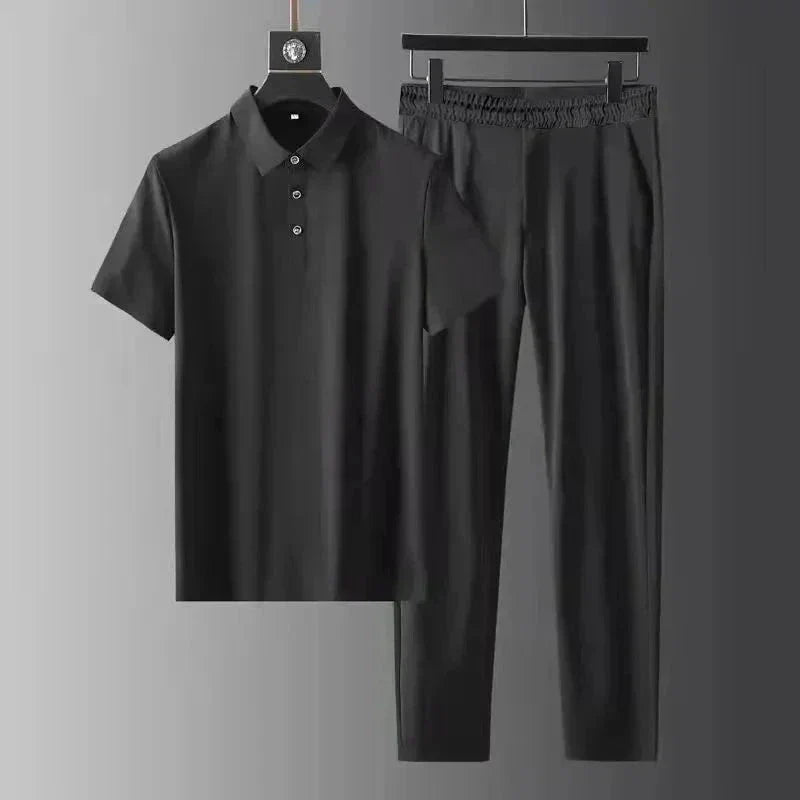 Men's Polo Shirt and Trousers Set