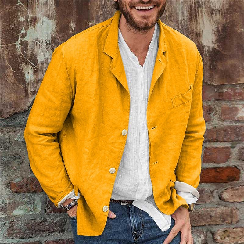 Men's Lightweight Textured Notch Lapel Casual Blazer