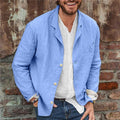 Men's Lightweight Textured Notch Lapel Casual Blazer