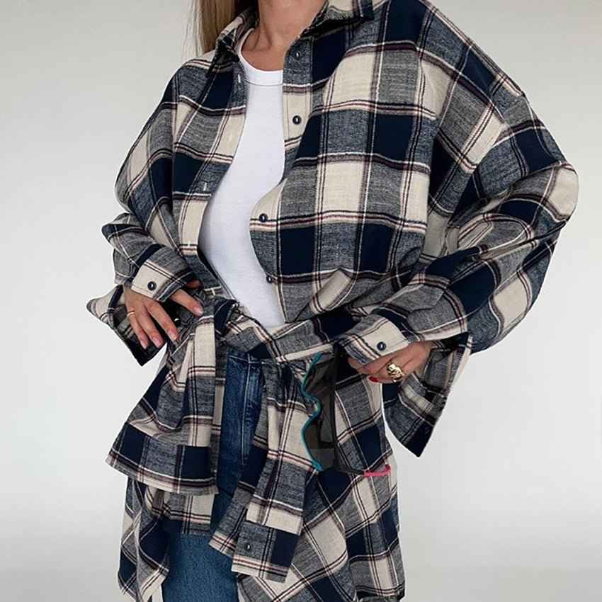 Women's Oversized Printed Cotton Overshirt