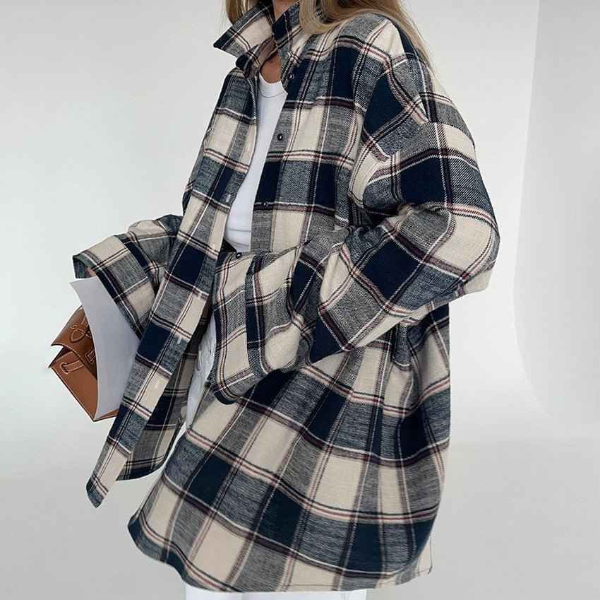 Women's Oversized Printed Cotton Overshirt