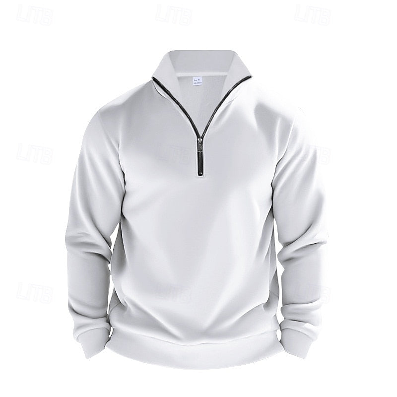 Women's Classic Quarter-Zip Relaxed Pullover Sweatshirt
