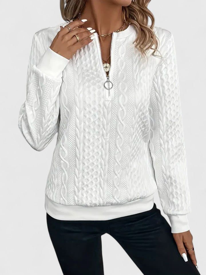 Women's V-Neck Cable Knit Sweater