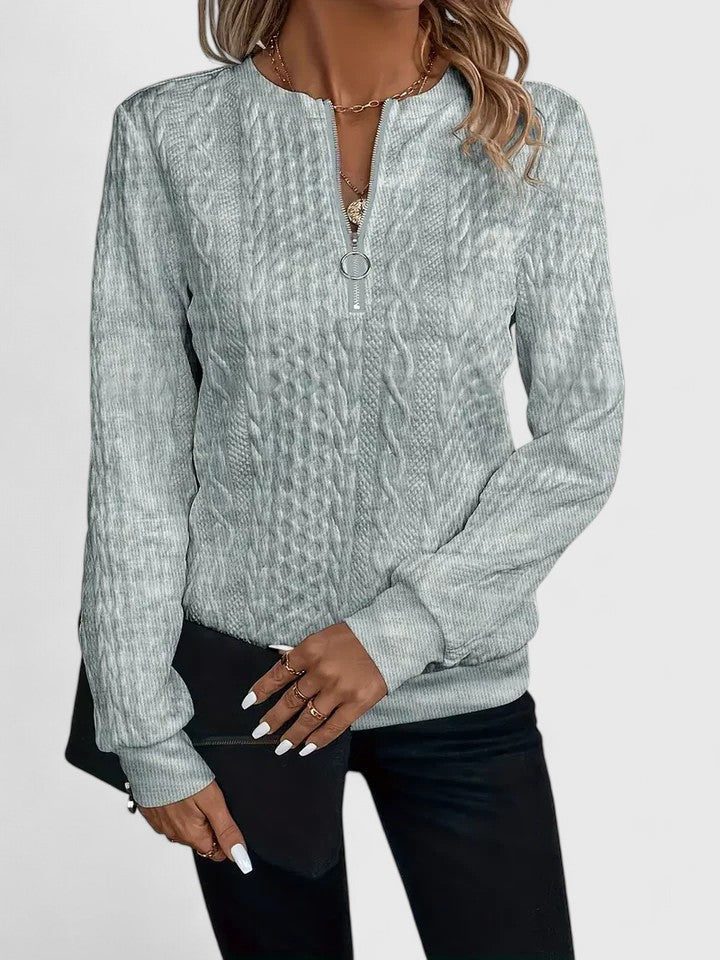 Women's V-Neck Cable Knit Sweater