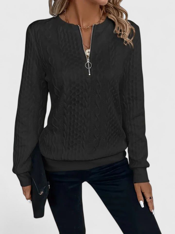 Women's V-Neck Cable Knit Sweater