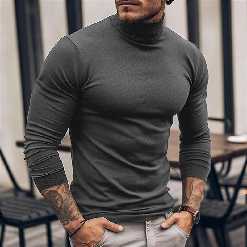 Men's Streamlined Long-Sleeve Turtleneck