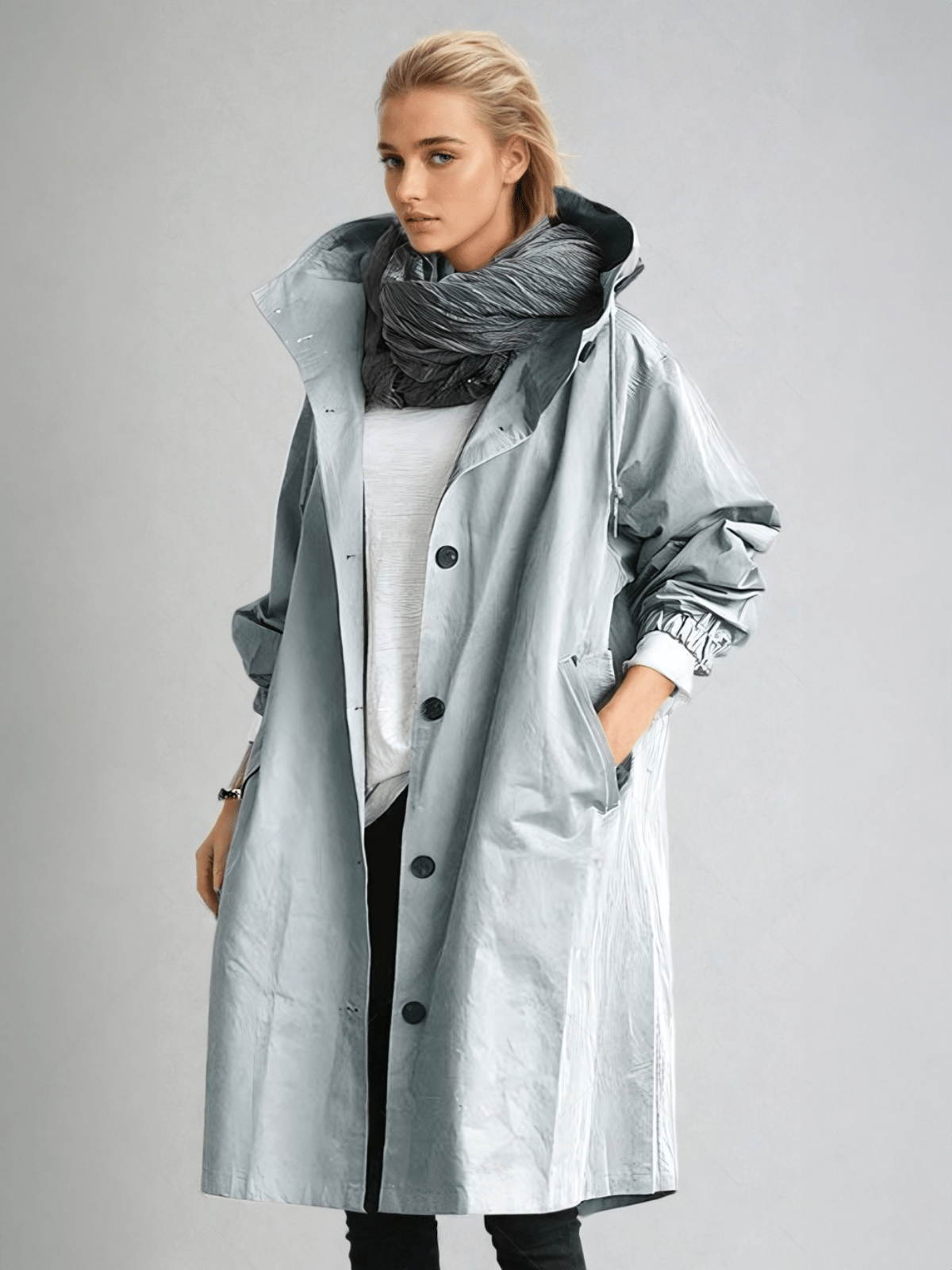 Women’s Oversized Hooded Trench Coat