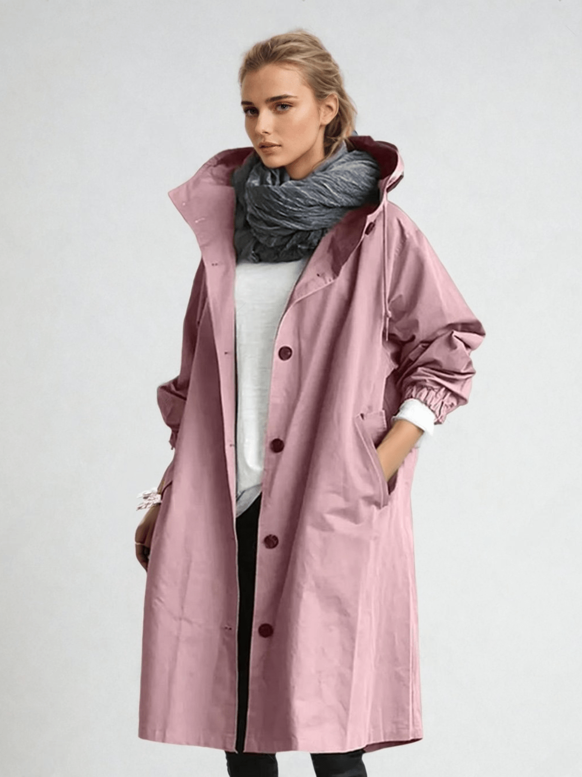 Women’s Oversized Hooded Trench Coat