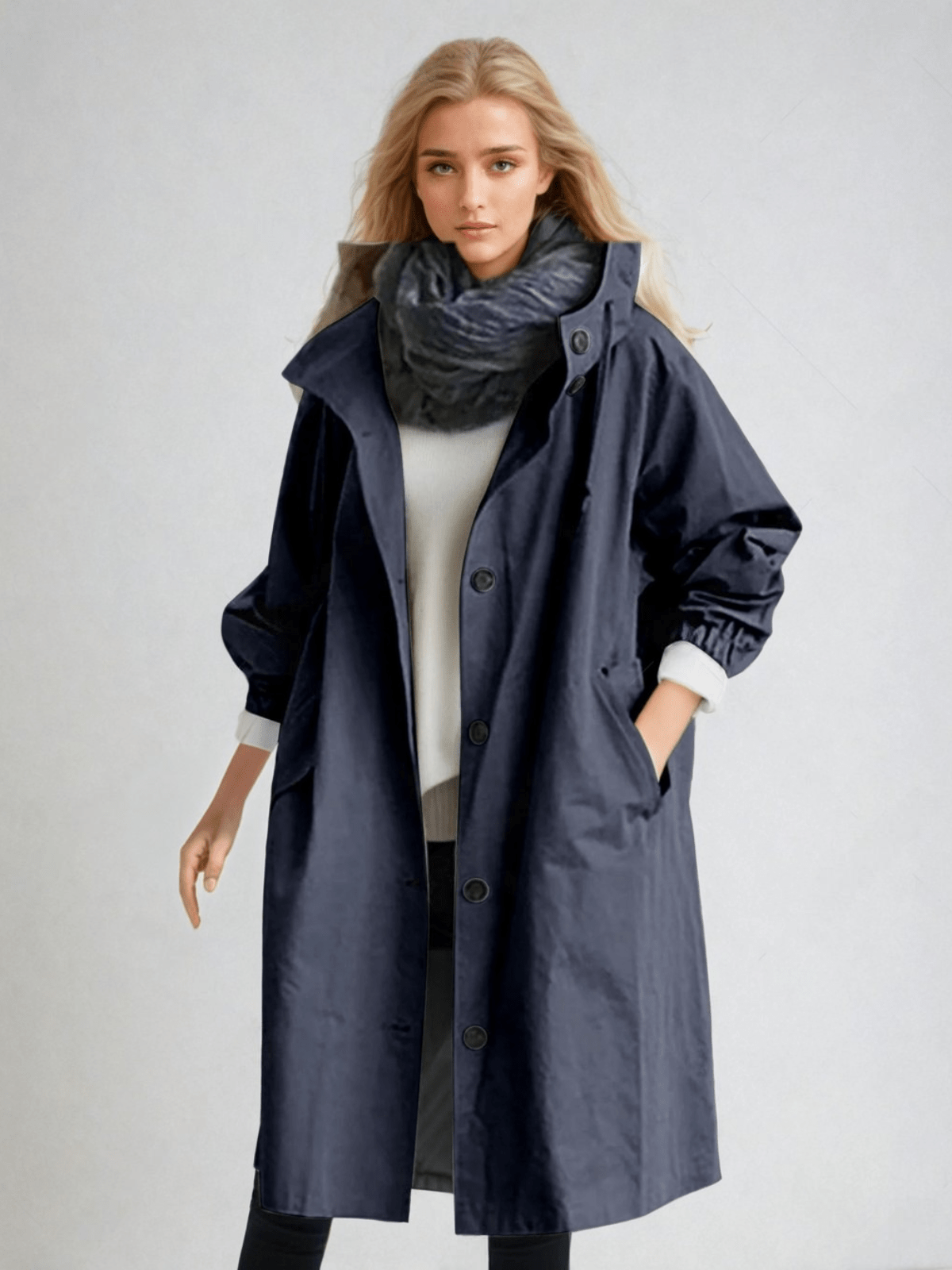 Women’s Oversized Hooded Trench Coat