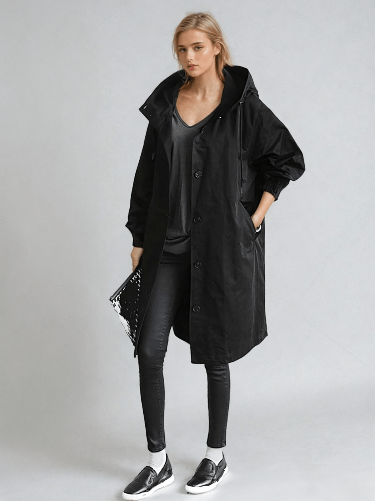 Women’s Oversized Hooded Trench Coat
