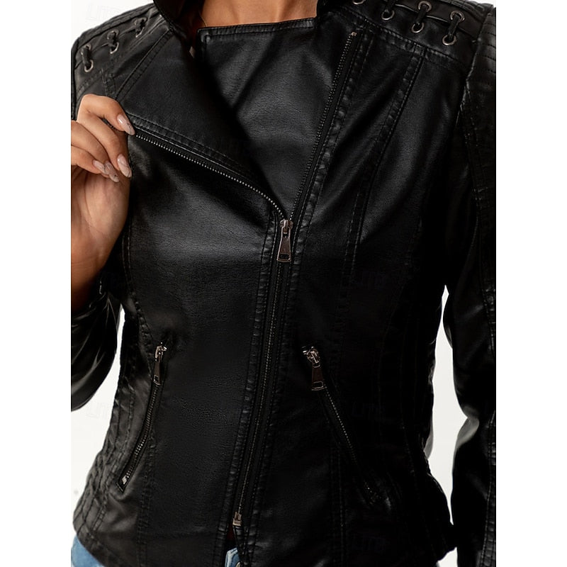 Women's Sleek Tailored Biker Jacket