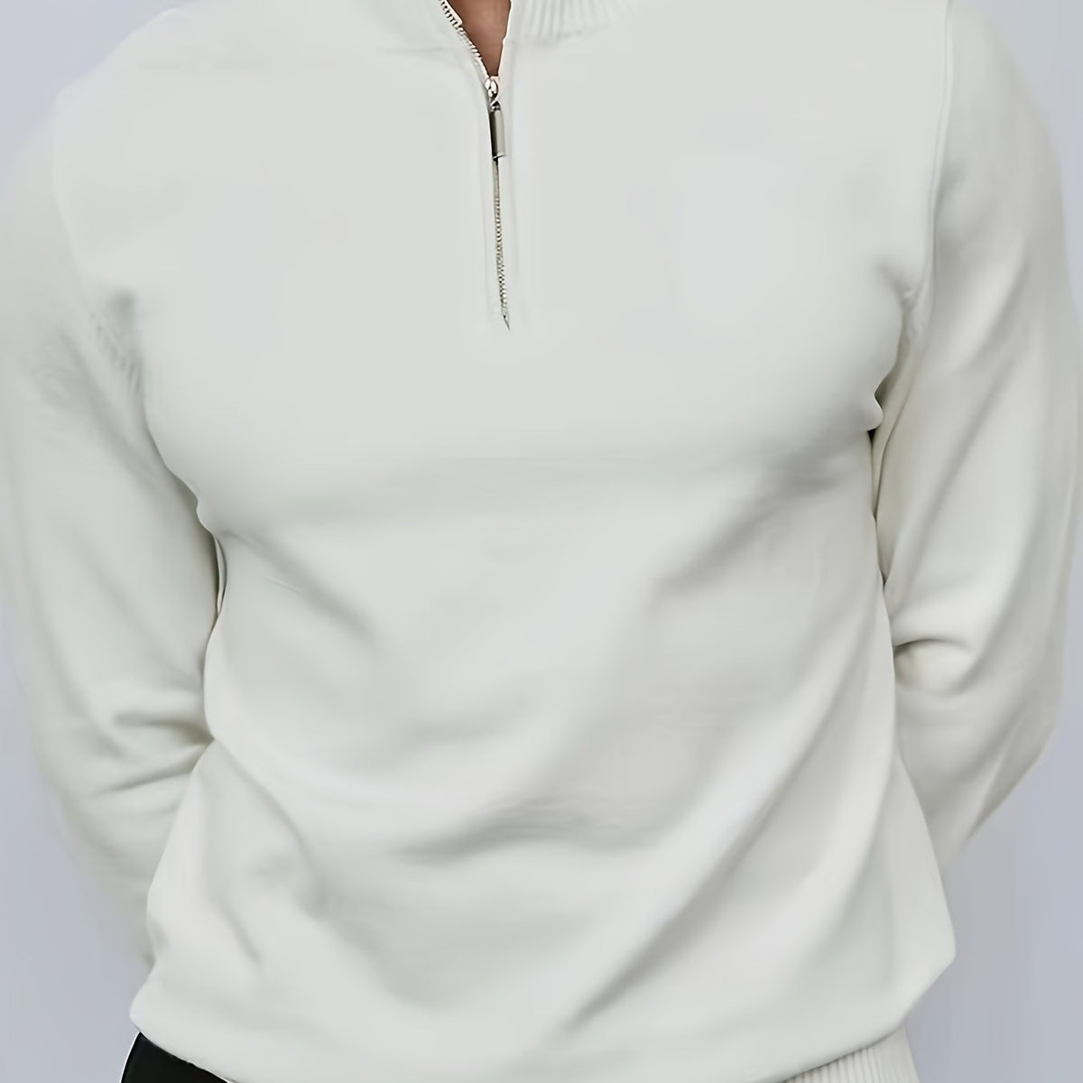 Men's Half-Zip High Neck Knit Sweater