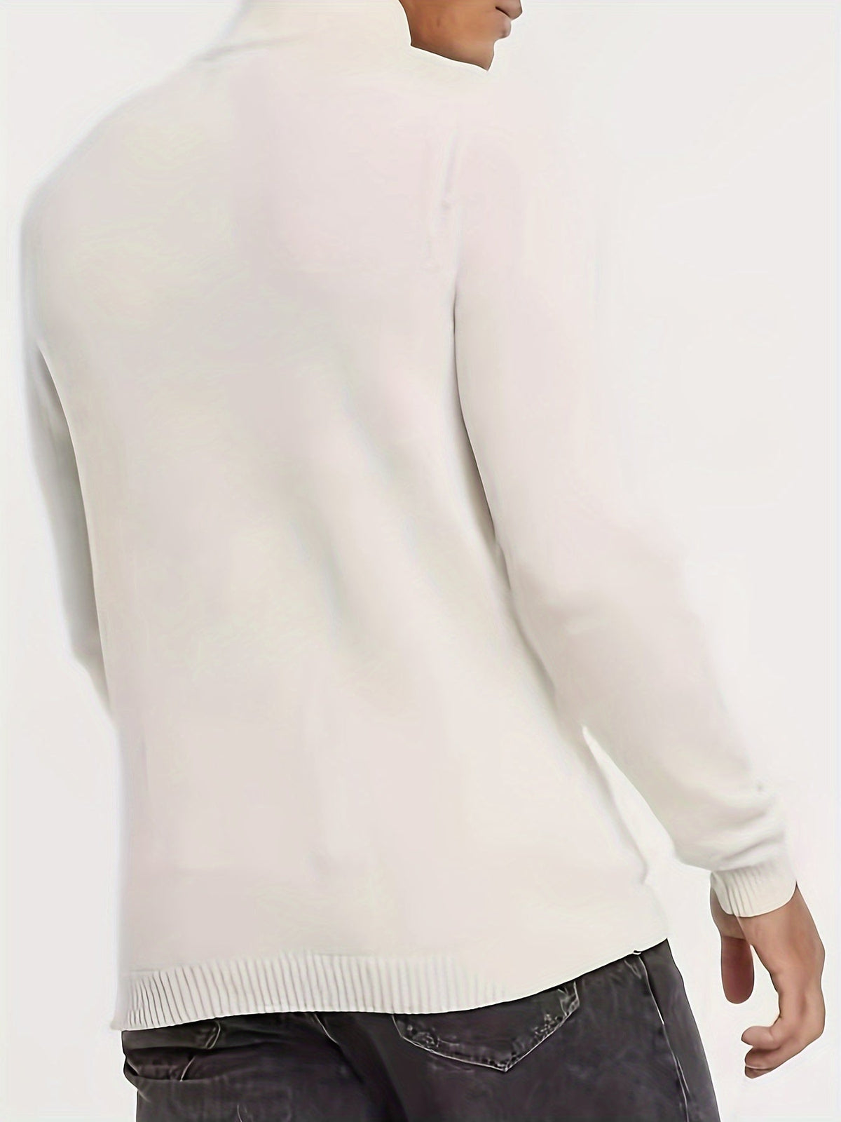 Men's Half-Zip High Neck Knit Sweater