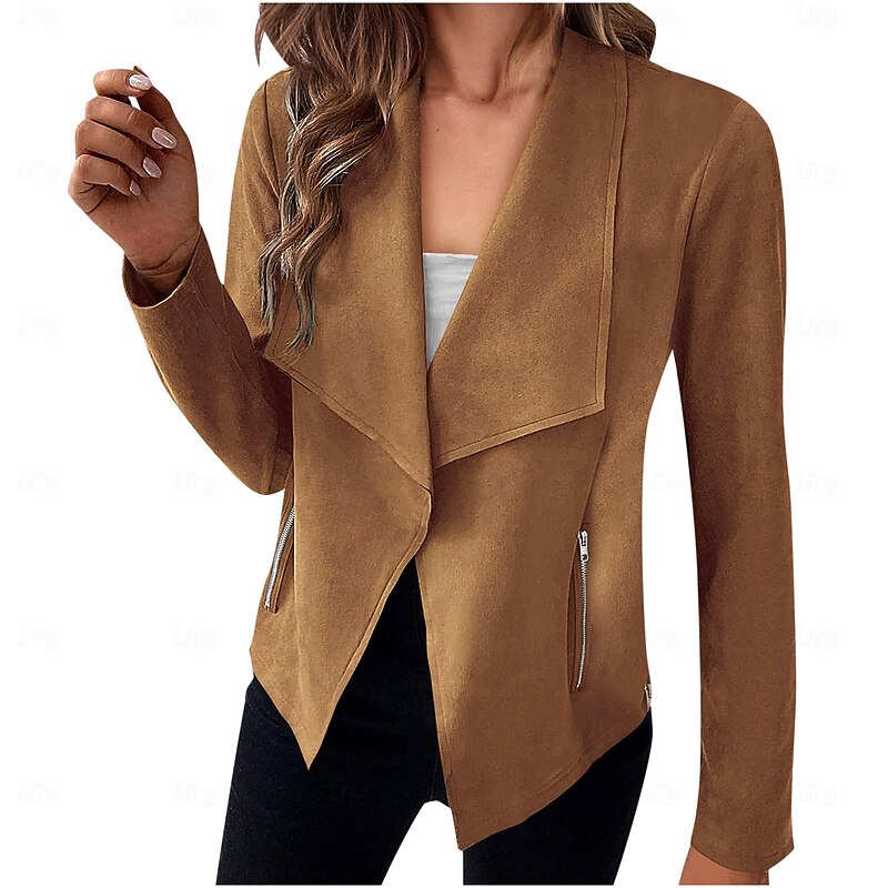 Women's Draped Waterfall Open-Front Jacket