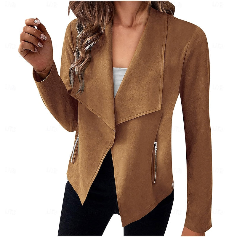 Women's Draped Open-Front Lightweight Jacket