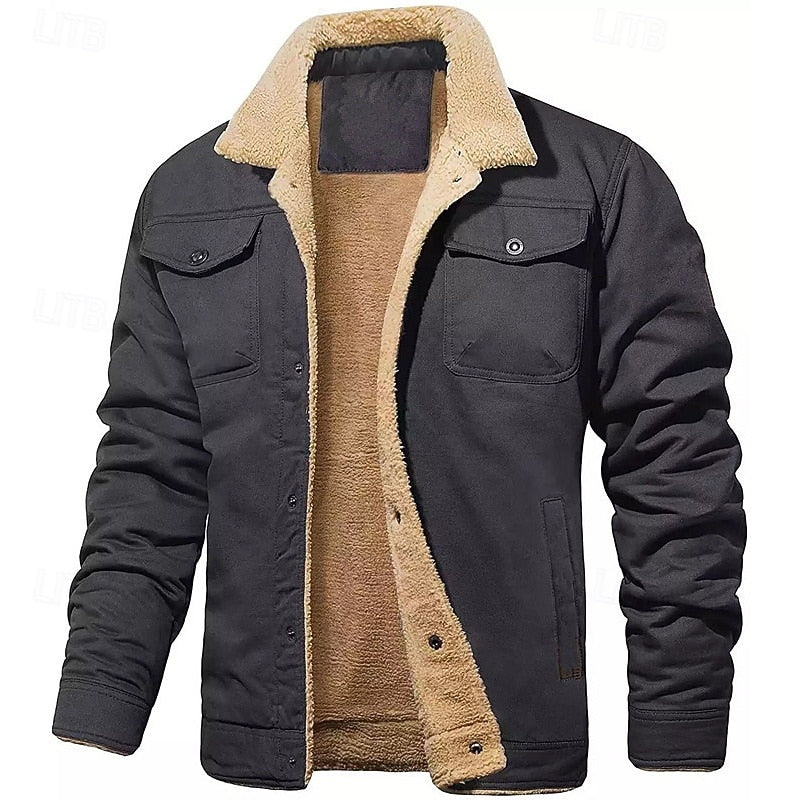Women's Plush-Lined Button-Front Trucker Jacket