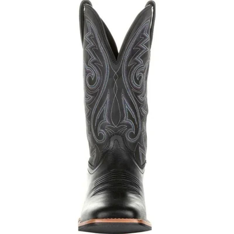 Women's Structured Cowboy Boots with Stitched Shaft