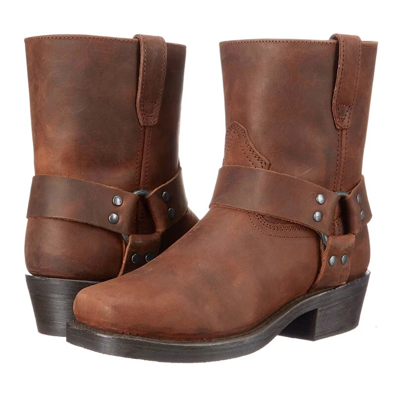 Men's Faux Leather Western Boots
