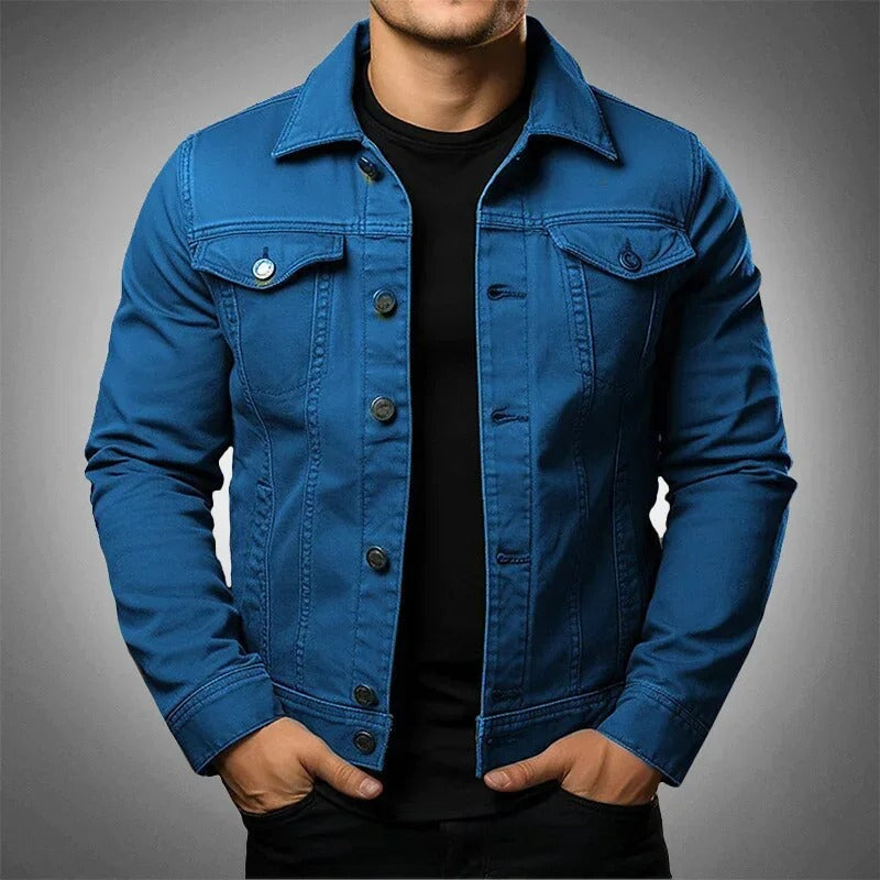 Men's Lightweight Denim Jacket - Blue