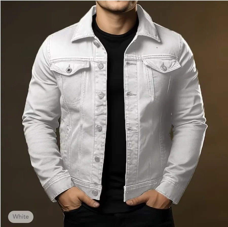 Men's Lightweight Denim Jacket - White