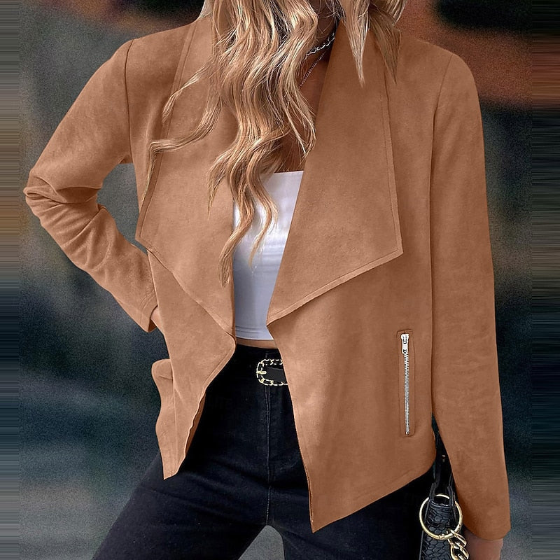 Women's Draped Open-Front Lightweight Jacket