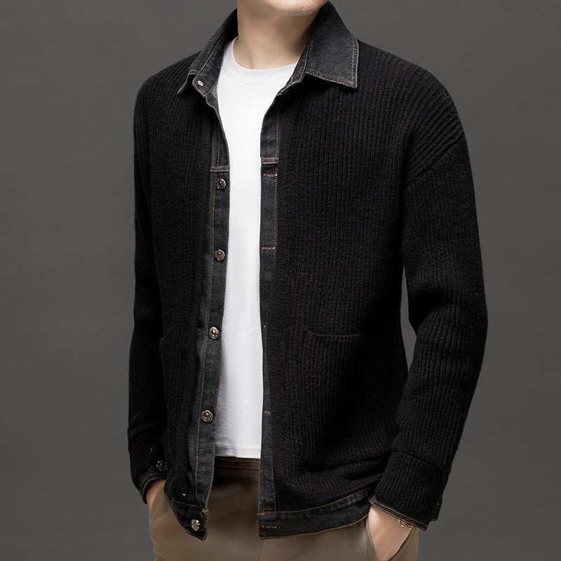 Men's Button-Front Knit Cardigan