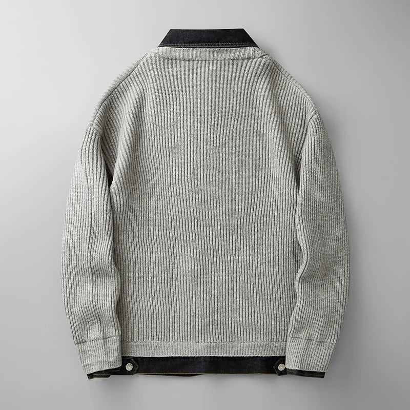 Men's Button-Front Knit Cardigan