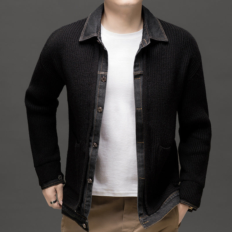 Men's Button-Front Knit Cardigan