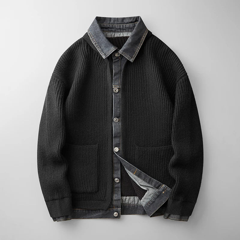 Men's Button-Front Knit Cardigan