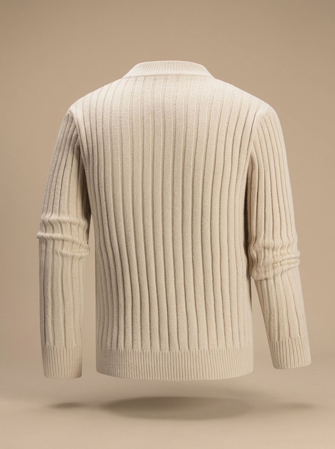 Men's Cotton Blend Cable-Knit Mock Neck Pullover