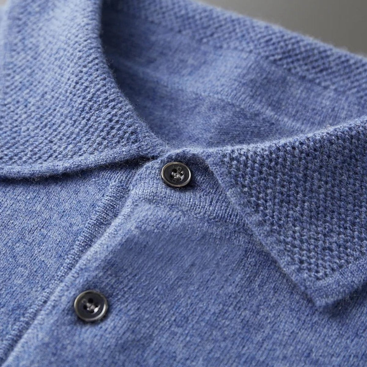 Men's Cashmere Polo Knit Sweater