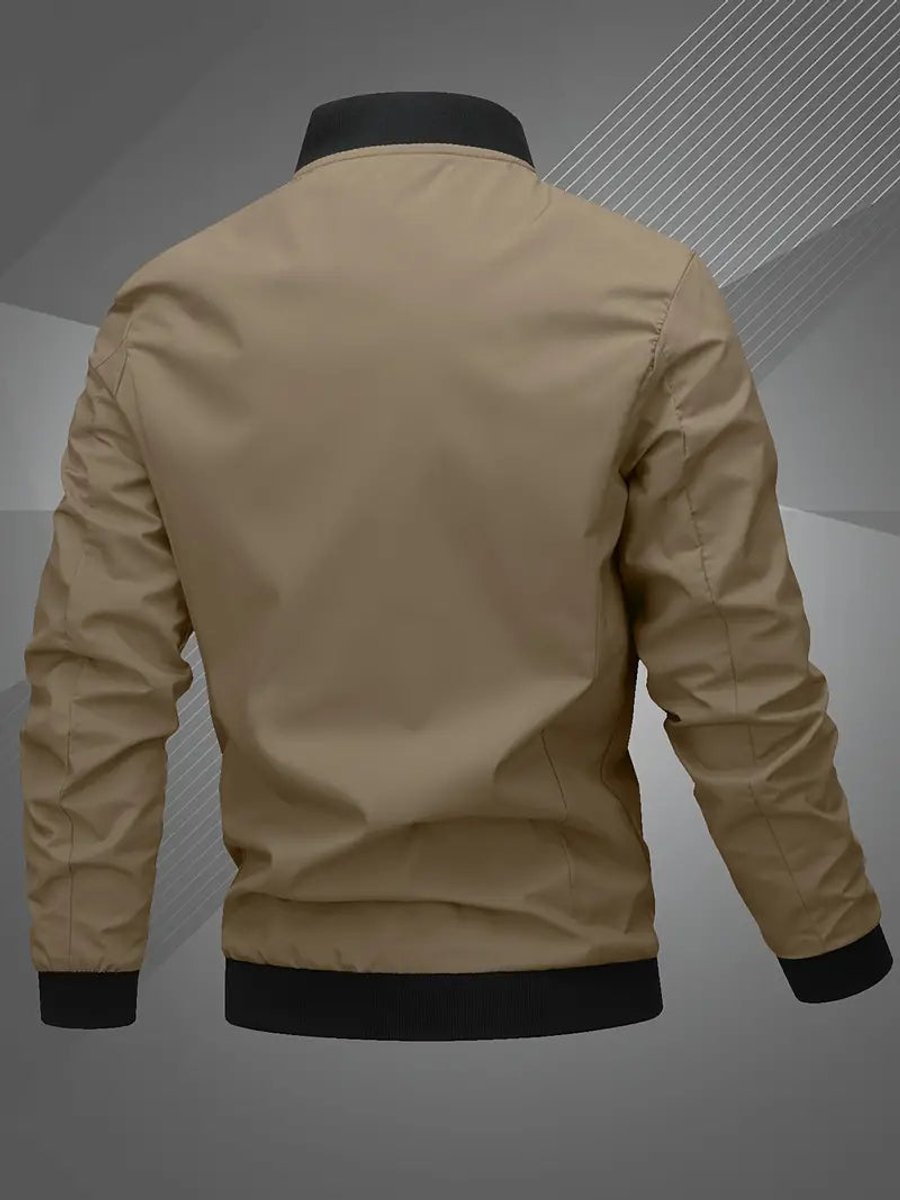 Men's Casual Baseball Collar Bomber Jacket