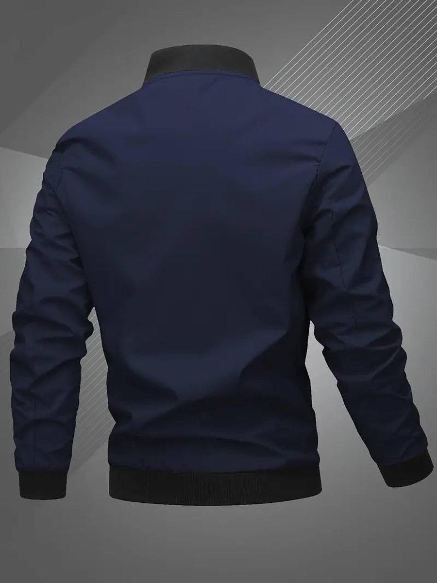 Men's Casual Baseball Collar Bomber Jacket