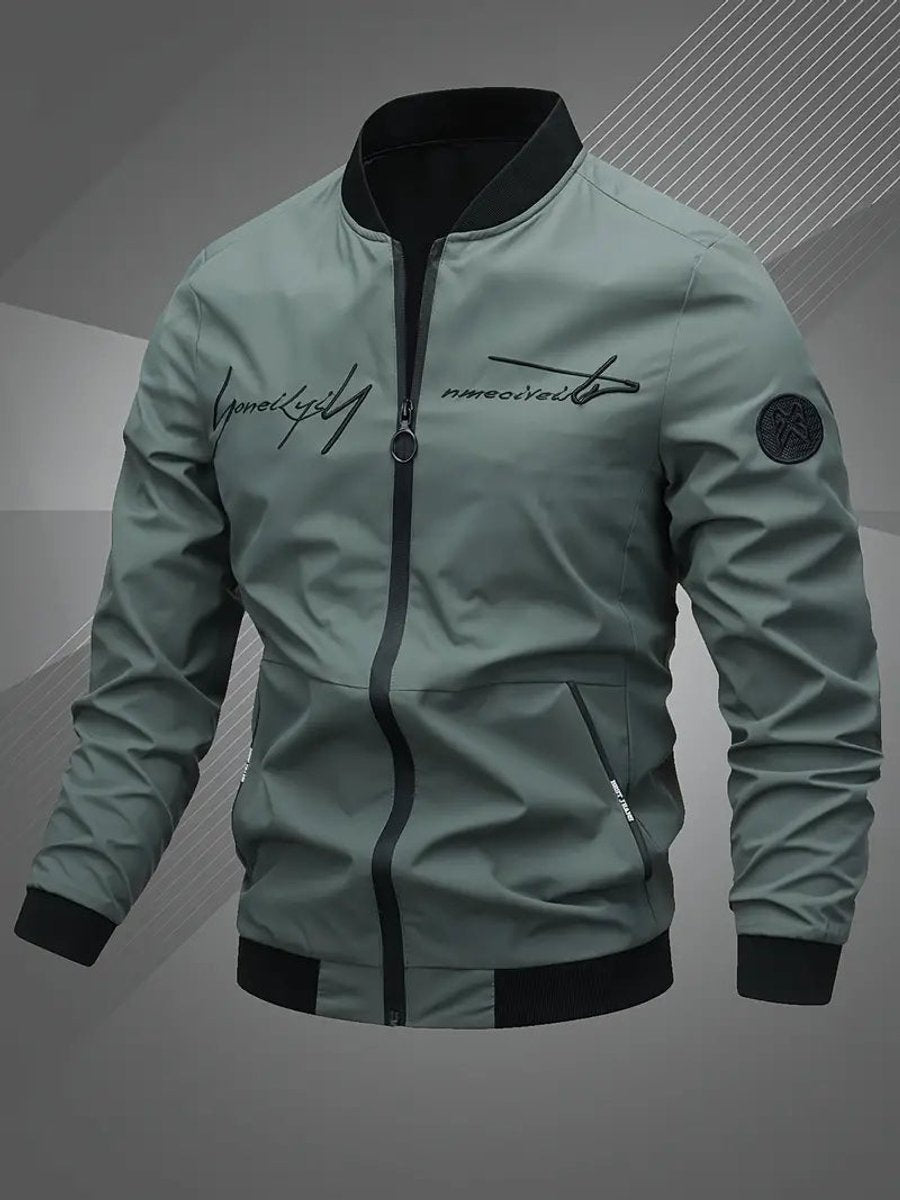 Men's Casual Baseball Collar Bomber Jacket