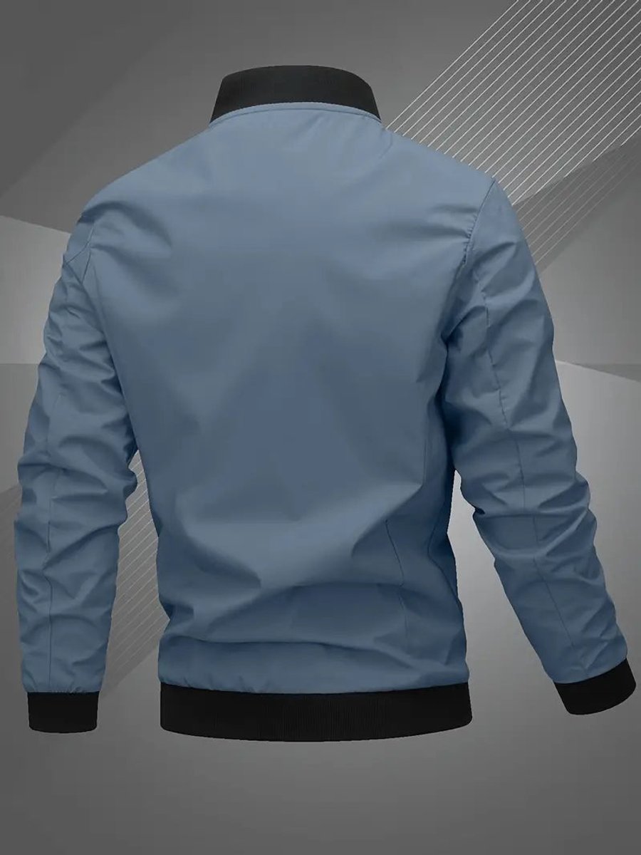 Men's Casual Baseball Collar Bomber Jacket