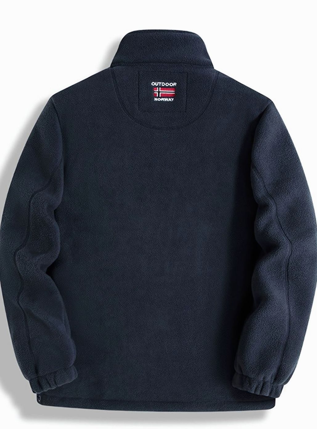 Men's Full-Zip Stand-Collar Fleece Jacket - Beige