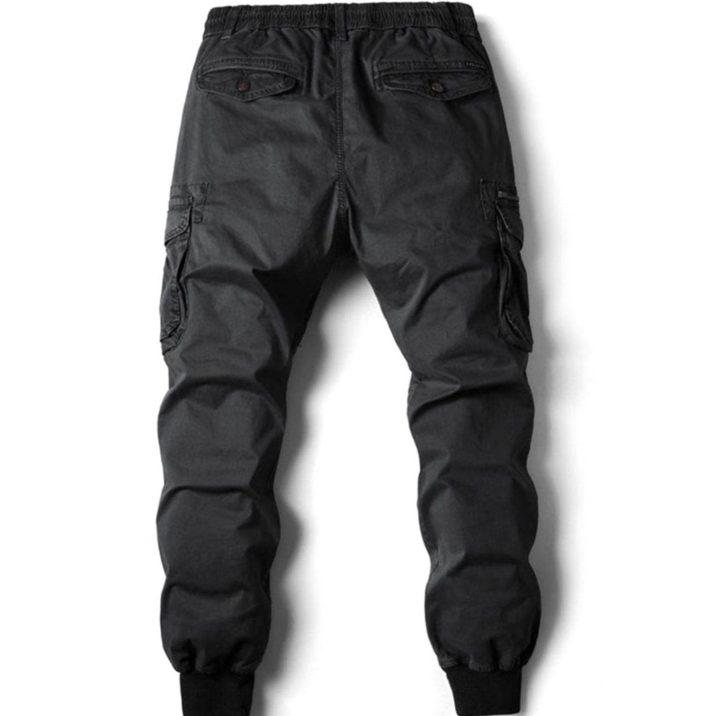 Men's Elastic Waist Tapered Cargo Jogger Pants