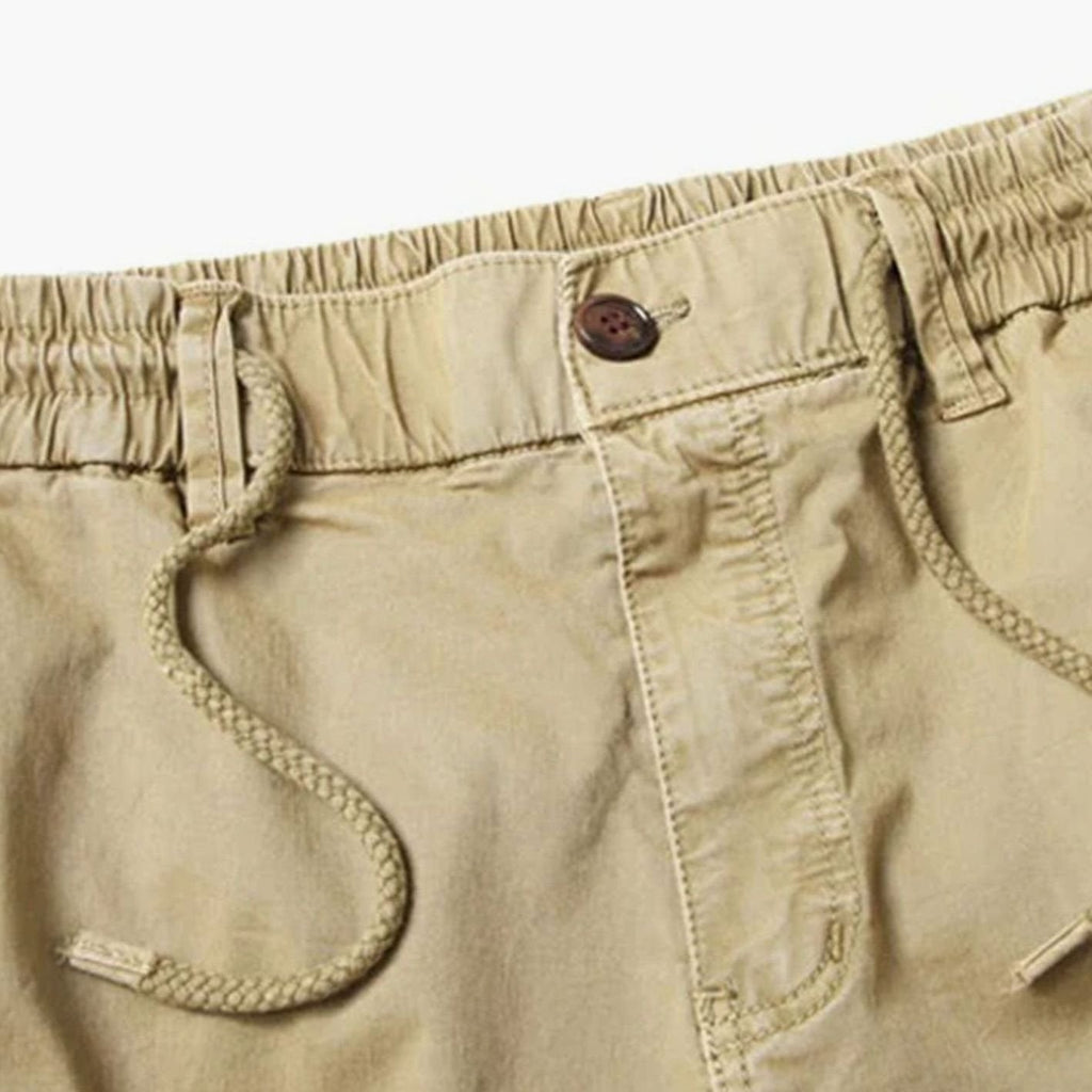 Men's Elastic Waist Tapered Cargo Jogger Pants
