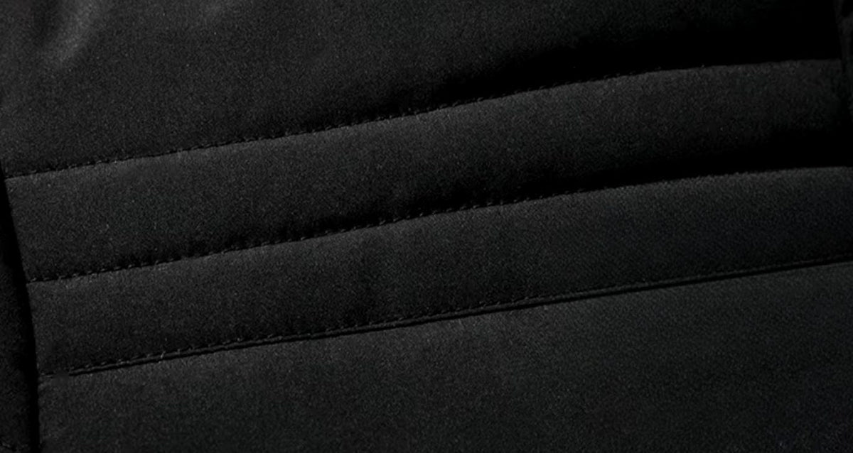 Men's Fleece-Lined Quilted Jacket With Detachable Fur-Trim Hood