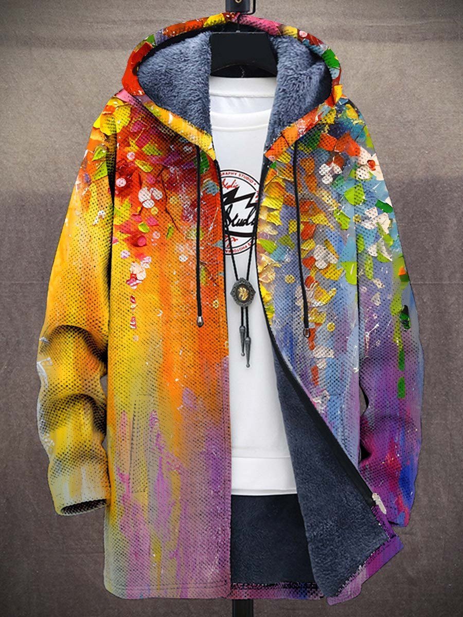 Men's Fleece-Lined Hooded Cardigan