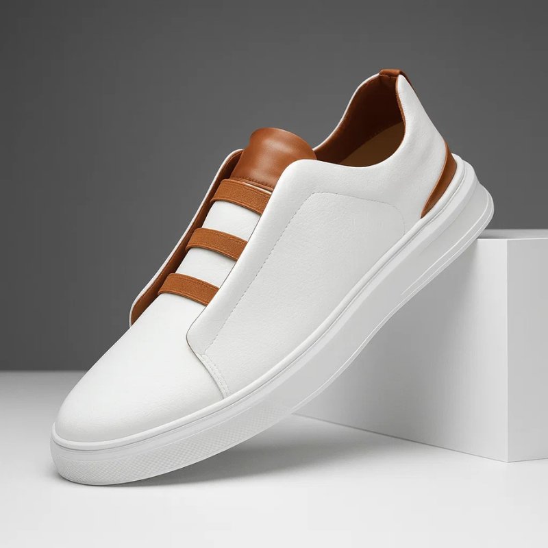 Men's Leather Slip-On Sneakers